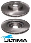 ULTIMA FRONT VENTED DISC BRAKE ROTOR SET TO SUIT HONDA K20A2 K20Z1 K24A1 K24A K24Z1 2.0L 2.4L I4