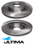 ULTIMA FRONT VENTED DISC BRAKE ROTOR SET TO SUIT HONDA LEGEND KA C32A3 3.2L V6 TILL 01/1995