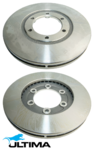 ULTIMA FRONT VENTED DISC BRAKE ROTOR SET TO SUIT MAZDA B2500 BRAVO UN WLAT 2.5L I4 SUITS 2D 4WD ONLY