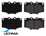 ULTIMA FRONT SEMI-METALLIC BRAKE PAD SET TO SUIT TOYOTA HILUX YN60R YN65R 3Y 3Y-J 2.0L I4