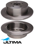 REAR SOLID DISC BRAKE ROTOR SET FOR SUBARU EJ202 EJ252 EJ253 EE20Z 2.0L 2.5L F4