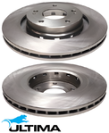 ULTIMA FRONT VENTED DISC BRAKE ROTORS FOR MITSUBISHI LANCER CF CJ 4B12 2.4L I4 TO 03/09 ASPIRE MODEL