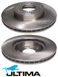 ULTIMA FRONT VENTED DISC BRAKE ROTORS FOR HONDA PRELUDE BB F22B H22A H22A4 F22Z6 H22Z1 2.2 I4 5 STUD