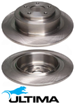 ULTIMA REAR SOLID DISC BRAKE ROTOR SET TO SUIT SUBARU LIBERTY BE BH EJ201 EJ251 2.0L 2.5 F4 OD 290MM