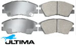 ULTIMA FRONT CERAMIC BRAKE PAD SET TO SUIT MITSUBISHI 4G63 4G64 4D56T TURBO DIESEL 2.0L 2.4L 2.5L I4