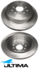 ULTIMA REAR VENTED DISC BRAKE ROTOR SET TO SUIT SUBARU FA20D FA20C EJ253 EJ255 TURBO 2.0L 2.5L F4