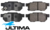ULTIMA REAR BRAKE PAD SET FOR HONDA L13Z1 L15A7 D15B D15B4 D15B7 D15Z1 D15Z2 B21A 1.3L 1.5L 2.1L I4