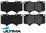ULTIMA FRONT BRAKE PAD SET TO SUIT MITSUBISHI PAJERO NS NT NW NX 4M41T TURBO DIESEL 3.2L I4