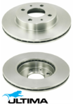 ULTIMA FRONT VENTED DISC BRAKE ROTOR SET TO SUIT NISSAN PULSAR N14 SR20DET TURBO 2.0L I4 OD 240MM