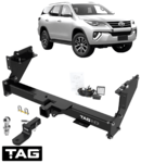 TAG HD 3-PIECE DESIGN TOW BAR & DIGITAL WIRING KIT FOR TOYOTA FORTUNER GUN156R 1GDFTV 2.8 I4 8/15 ON
