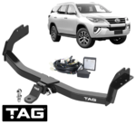HD 1-PIECE DESIGN TOW BAR & DIGITAL WIRING KIT FOR TOYOTA FORTUNER GUN156R 1GD-FTV 2.8 I4 08/2015 ON