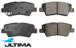 ULTIMA REAR BRAKE PADS TO SUIT HYUNDAI ACCENT RB G4FC G4FD G4LC 1.4L 1.6L I4 NON ELECTRIC PARK BRAKE