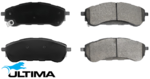ULTIMA REAR CERAMIC BRAKE PAD SET TO SUIT FORD RANGER PX3 YN2S TWIN TURBO DIESEL 2.0 I4 CHASSIS MFE6