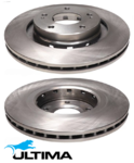 ULTIMA FRONT VENTED DISC BRAKE ROTORS FOR MITSUBISHI DIAMANTE TJ 6G74 3.5 V6 CHASSIS TJ9#, TJ1 & TJ2
