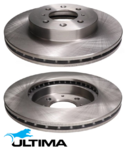 ULTIMA FRONT VENTED DISC BRAKE ROTOR SET TO SUIT HONDA CIVIC ES LDA1 1.3L I4 FROM 02/2004