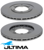 ULTIMA FRONT VENTED DISC BRAKE ROTOR SET TO SUIT FORD FE F2 4G54 G6 F8 R2 RFT 1.8L 2.0L 2.2L 2.6L I4