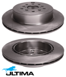 ULTIMA REAR VENTED DISC BRAKE ROTOR SET TO SUIT SUBARU WRX V1 EJ257 TURBO 2.5L F4 TILL 04/2017