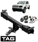 TAG HEAVY DUTY TOW BAR & WIRING KIT TO SUIT LAND ROVER DEFENDER L663 PT306 AJ20D6 DT306 3.0 I6 WAGON