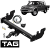 TAG HEAVY DUTY TOW BAR & WIRING KIT TO SUIT TOYOTA LANDCRUISER VDJ79R 1VD-FTV 4.5L V8 FROM 08/2012