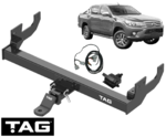 TAG HD 1-PIECE TOW BAR & WIRING KIT FOR TOYOTA HILUX KUN25R 2KD-FTV 2.5L I4 CAB & STYLESIDE TO 07/08