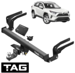 TAG HD TOW BAR & UNIVERSAL WIRING KIT TO SUIT TOYOTA RAV4 AXAA54R AXAH52R A25A-FKS A25A-FXS 2.5L I4