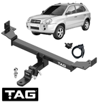 TAG HEAVY DUTY TOW BAR & UNIVERSAL WIRING KIT TO SUIT HYUNDAI TUCSON JM G6BA 2.7L V6