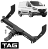 TAG HEAVY DUTY 3-PIECE DESIGN TOW BAR TO SUIT FORD TRANSIT CUSTOM VN ECOBOOST TURBO 1.0L I3