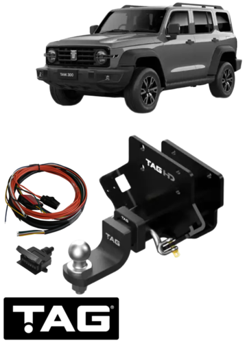 TAG HD TOW BAR & UNIVERSAL WIRING KIT FOR GWM TANK 300 P01 E20NA GW4E20CB GW4C20NT 2.0 I4 10/2022 ON