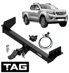 TAG HD 1-PIECE DESIGN TOW BAR & DIRECT FIT WIRING KIT TO SUIT NISSAN NAVARA NP300 D23 QR25DE 2.5L I4