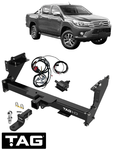TAG HEAVY DUTY 3-PIECE DESIGN TOW BAR & WIRING KIT FOR TOYOTA HILUX GGN135R 1GR-FE 4.0L V6 STYLESIDE