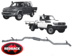 EXTREME DUTY EXHAUST SYSTEM W/ RESONATOR FOR TOYOTA LANDCRUISER VDJ76R 1VD-FTV 4.5 V8 11/16 ON WAGON