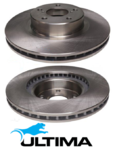 ULTIMA FRONT VENTED DISC BRAKE ROTORS TO SUIT SUBARU WRX G3 EJ257 TURBO 2.5L F4 OD 277MM HATCH ONLY