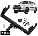 TAG HD 1-PIECE DESIGN TOW BAR & WIRING KIT FOR TOYOTA HILUX GUN126R GUN136R 1GD-FTV 2.8 I4 STYLESIDE