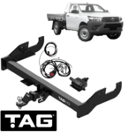 HD EXTENDED 3-PIECE TOW BAR & WIRING KIT FOR TOYOTA HILUX WORKMATE TGN111R 2TR-FE 2.7 I4 CAB CHASSIS