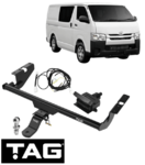 STD DUTY TOW BAR & WIRING KIT FOR TOYOTA HIACE KDH201R KDH221R KDH223R 1KDFTV 3.0L I4 TILL 01/19 LWB