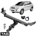 TAG HEAVY DUTY TOW BAR & UNIVERSAL WIRING KIT TO SUIT HYUNDAI TUCSON JM G4GC 2.0L I4