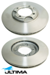 ULTIMA FRONT DISC BRAKE ROTOR SET TO SUIT FORD LASER KE KE2 B6 1.6L I4 OD 238MM