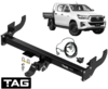 TAG HD 3-PIECE TOW BAR & WIRING KIT FOR TOYOTA HILUX KUN25R 2KD-FTV 2.5L I4 CAB & STYLESIDE TO 07/08