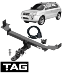 TAG HEAVY DUTY TOW BAR & UNIVERSAL WIRING KIT TO SUIT KIA SPORTAGE JE KM G4GC D4EA 2.0L I4