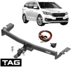 TAG HEAVY DUTY TOW BAR & UNIVERSAL WIRING KIT TO SUIT KIA CARNIVAL YP D4HB 2.2L I4 TILL 08/2020