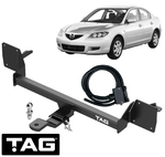TAG STANDARD DUTY TOW BAR & UNIVERSAL WIRING KIT TO SUIT MAZDA3 BK LF-DE RF8G LFN7 LFN8 2.0 I4 SEDAN