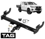 HD 3-PIECE DESIGN TOW BAR & WIRING KIT FOR TOYOTA HILUX KUN15R 2KDFTV 2.5 I4 CAB & STYLESIDE 8/08 ON