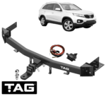 TAG HEAVY DUTY TOW BAR & UNIVERSAL WIRING KIT TO SUIT KIA SORENTO XM G6DC 3.5L V6 10/09 ON TO 09/12