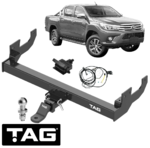 HD 1-PIECE DESIGN TOW BAR & WIRING KIT FOR TOYOTA HILUX KUN15R 2KDFTV 2.5 I4 CAB & STYLESIDE 8/08 ON