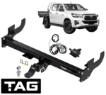 HEAVY DUTY 3-PIECE DESIGN TOW BAR & WIRING KIT FOR TOYOTA 1GD-FTV 2TR-FE 2.7 2.8L I4 CAB & STYLESIDE
