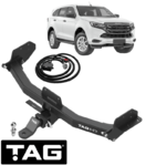 TAG HEAVY DUTY 3-PIECE TOW BAR & WIRING KIT FOR ISUZU MU-X TFS TFR RJ 4JJ3-TCX TURBO DIESEL 3.0L I4