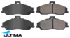 ULTIMA FRONT BRAKE PAD SET WITH RECTANGULAR SLOT AT TOP TO SUIT MAZDA G6 WLAT WEAT 2.5L 2.6L 3.0L I4
