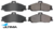 FRONT BRAKE PADS WITH RECTANGULAR SLOT AT TOP FOR MAZDA BT-50 UN WEAT 3.0L I4 B3000 & BOSS B3000 RWD