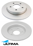 ULTIMA REAR SOLID DISC BRAKE ROTORS FOR FORD FOCUS LT A0DA 2.0L I4 TILL 03/2009 SUITS XXXLU CHASSIS