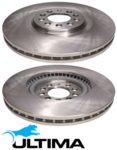 ULTIMA FRONT VENTED DISC BRAKE ROTOR SET TO SUIT VOLKSWAGEN PASSAT B5 BDN 4.0L W8 SEDAN ONLY